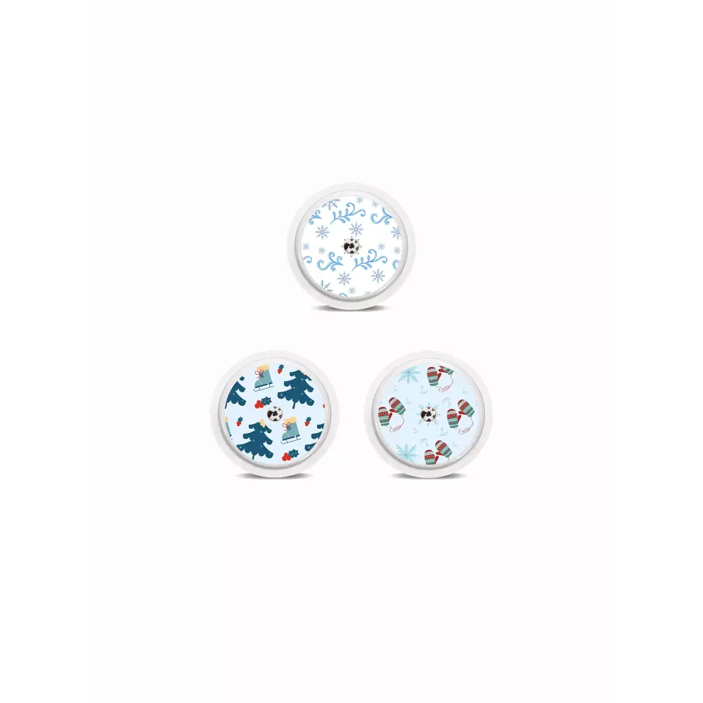 Autocollant Décoratif Pour Lecteur FreeStyle Libre - Motif Skulls (Tête De Mort) - Couleur Rouge - Fabriqué En Allemagne - 5