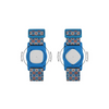 Medtronic Simplera Armband for children with rotating clip and metal adjuster, blue design.
