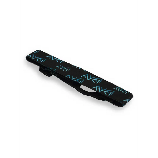 Black hair clip with turquoise zigzag pattern for Medtronic Simplera CGM armband