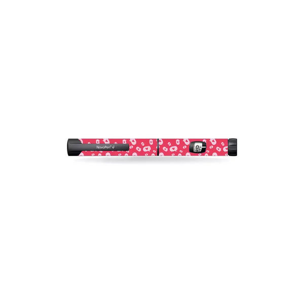 Novopen Echo insulin pen with Valentine 2024 love-themed sticker decoration