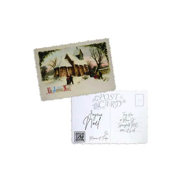 Elegant Christmas Postcard - Kaio-Cards