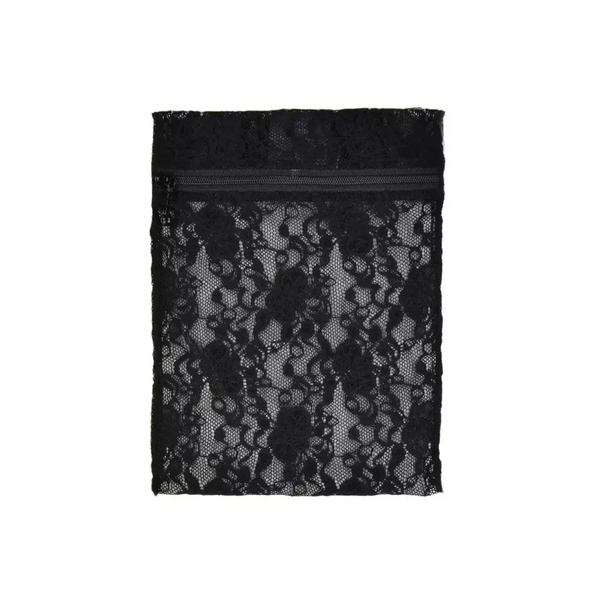 Black lace insulin cooling wallet for 4 pens or 8 vials, stylish and reusable with zipper closure