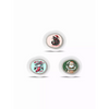 Three circular Christmas-themed Dexcom G7 Stickers for festive sensor decoration