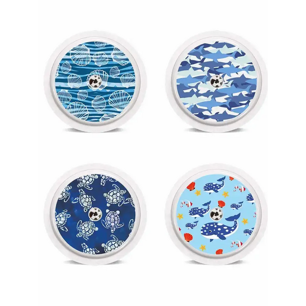 Freestyle Libre 1 & 2 stickers with lovely animal designs on a CGM sensor.