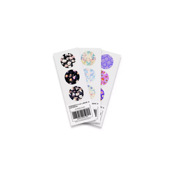 Freestyle Libre 3 Stickers - Spring Edition 2025 with floral and pastel designs.