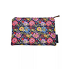 Floral Dia-Zipper Bag for Diabetics with compartments for glucose meter and supplies.