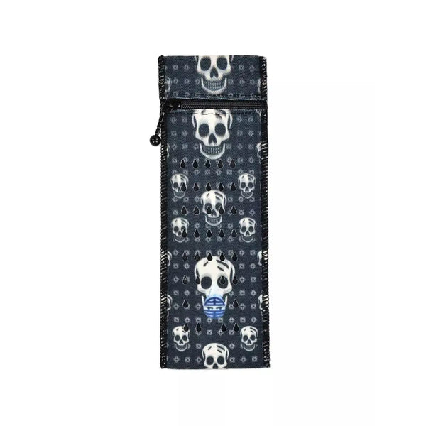 Insulin cooling wallet for 1 insulin pen with skull design, compact and reusable for kids.