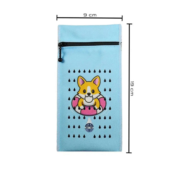 Insulin cooling wallet for kids featuring playful design with animal illustration, fits two insulin pens or vials, keeps insulin cool for 48 hours.