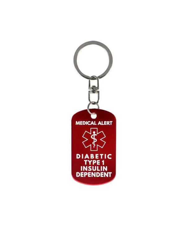 Porte-clés en métal pour diabétiques de type 1 insulino-dépendants - Kaio-Key Hanger