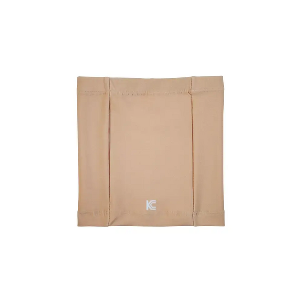 Insulin pump leg band in beige, designed for comfort and practicality.