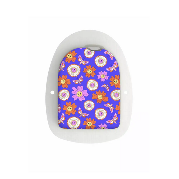 Colorful floral design Omnipod POD sticker, Spring Edition 2025.