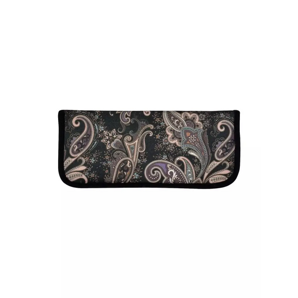Stylish insulin travel case with paisley design, compact and colorful, suitable for insulin pens and glucose meters.