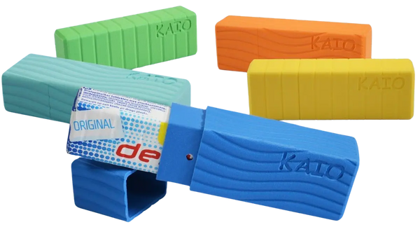 Colorful Dextro Energy Protection Tubes in blue, green, yellow, orange, and light blue for tablet storage and protection