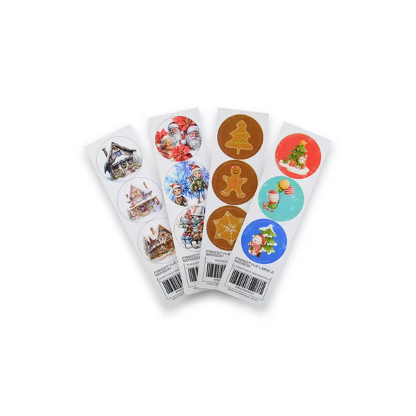 Freestyle Libre 1 & 2 Christmas Edition stickers with festive holiday designs.