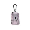 Lace insulin pump pouch with carabiner for secure attachment.