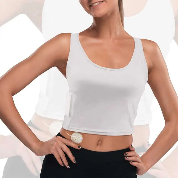 Brassière pour femme adaptée aux pompes à insuline - Dia-Crop Top