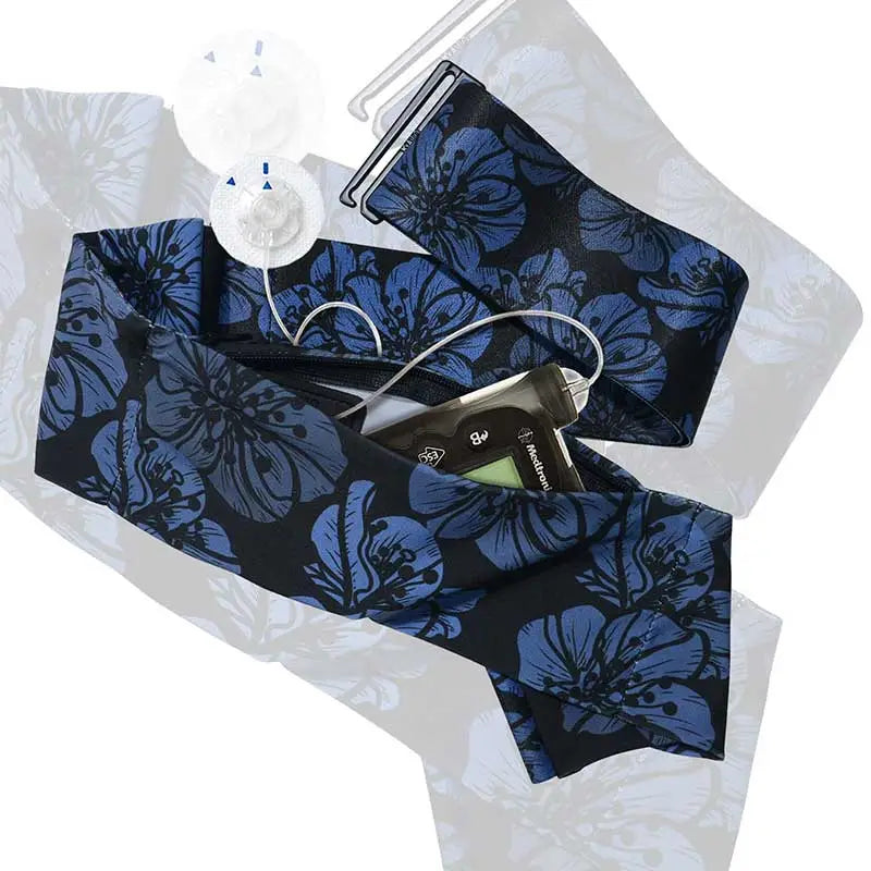insulin pen needle storage tubes in blue textured case with removable caps for safe and hygienic storage of used insulin pen needles Image