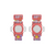 Pink children’s wristwatch with striped fabric straps for Medtronic Simplera Sensor