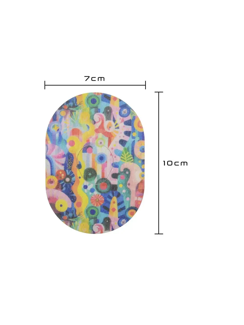 Patch adhésif Dexcom G7, motif Ethereal Bloom, dimensions 7 x 10 cm