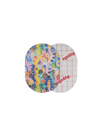 Patch adhésif Dexcom G7, motif Ethereal Bloom, recto et dos avec film protecteur