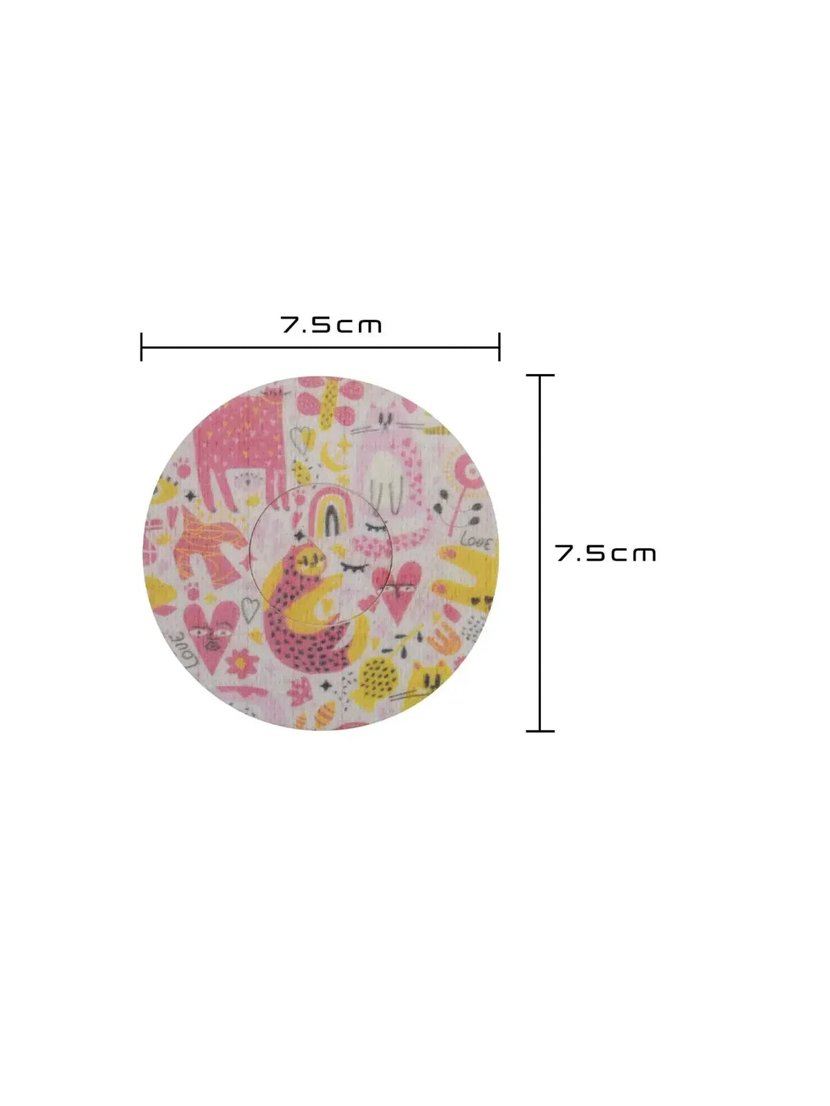 Patch adhésif FreeStyle Libre 2, motif Catch the Love, dimensions 7,5 x 7,5 cm
