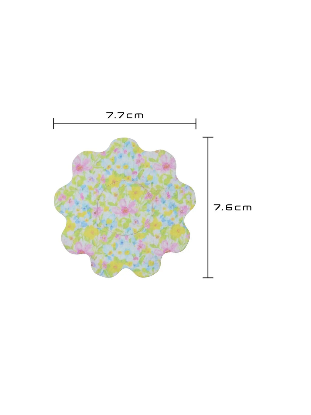 Patch adhésif enfant FreeStyle Libre 2, forme fleur, dimensions 7,7 x 7,6 cm
