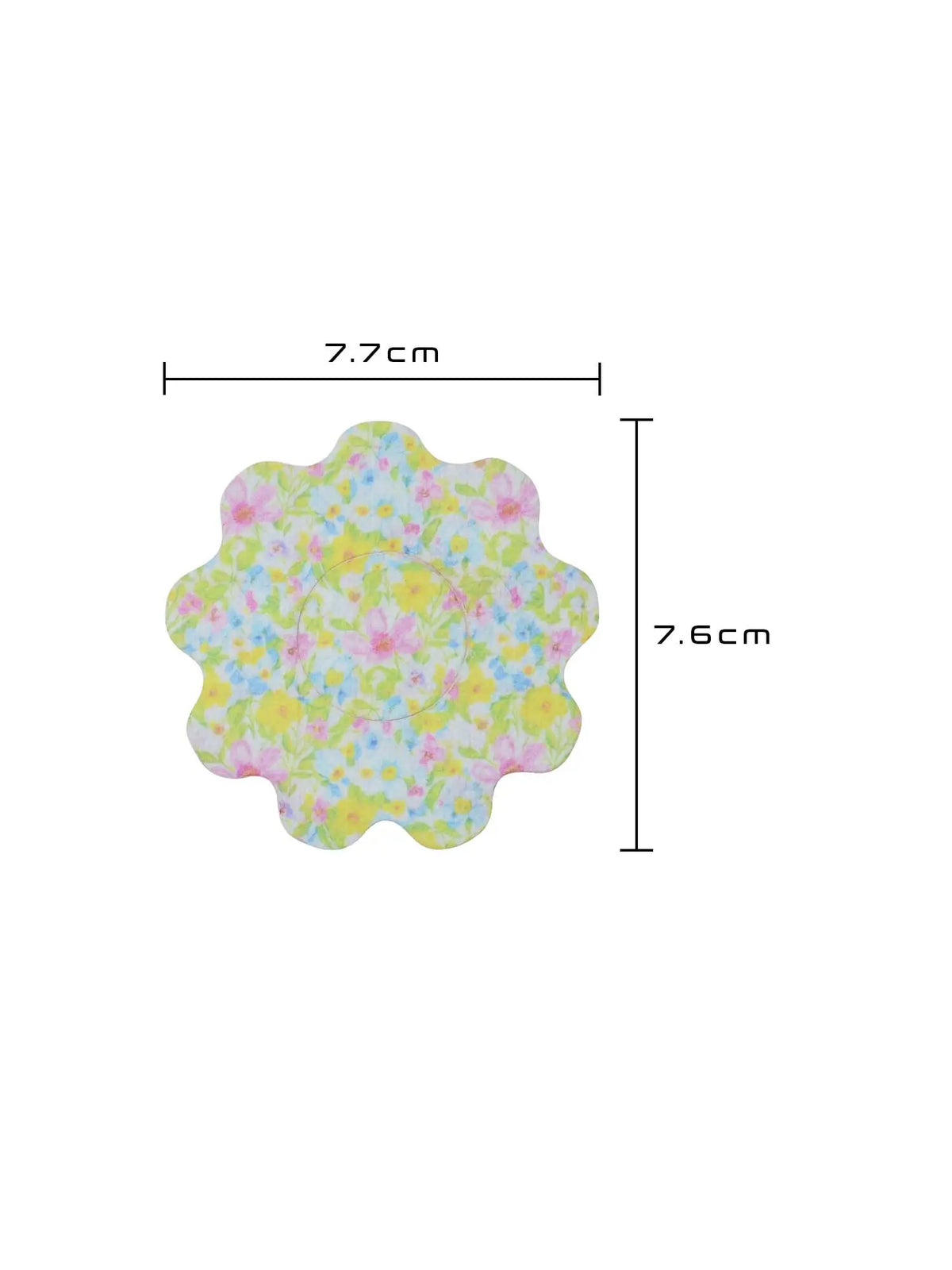 Patch adhésif enfant FreeStyle Libre 2, forme fleur, dimensions 7,7 x 7,6 cm