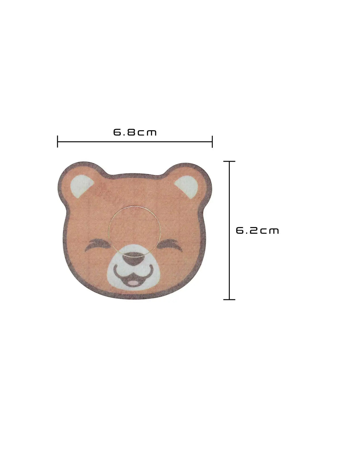 Patch adhésif enfant FreeStyle Libre 3, forme ourson, dimensions 6,8 x 6,2 cm