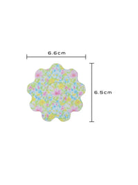 Patch adhésif enfant FreeStyle Libre 3, forme fleur, dimensions 6,6 x 6,5 cm