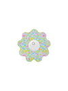 Freestyle Libre 3 flower shape adhesive patch front view CGM overpatch with decorative design and strong adhesion