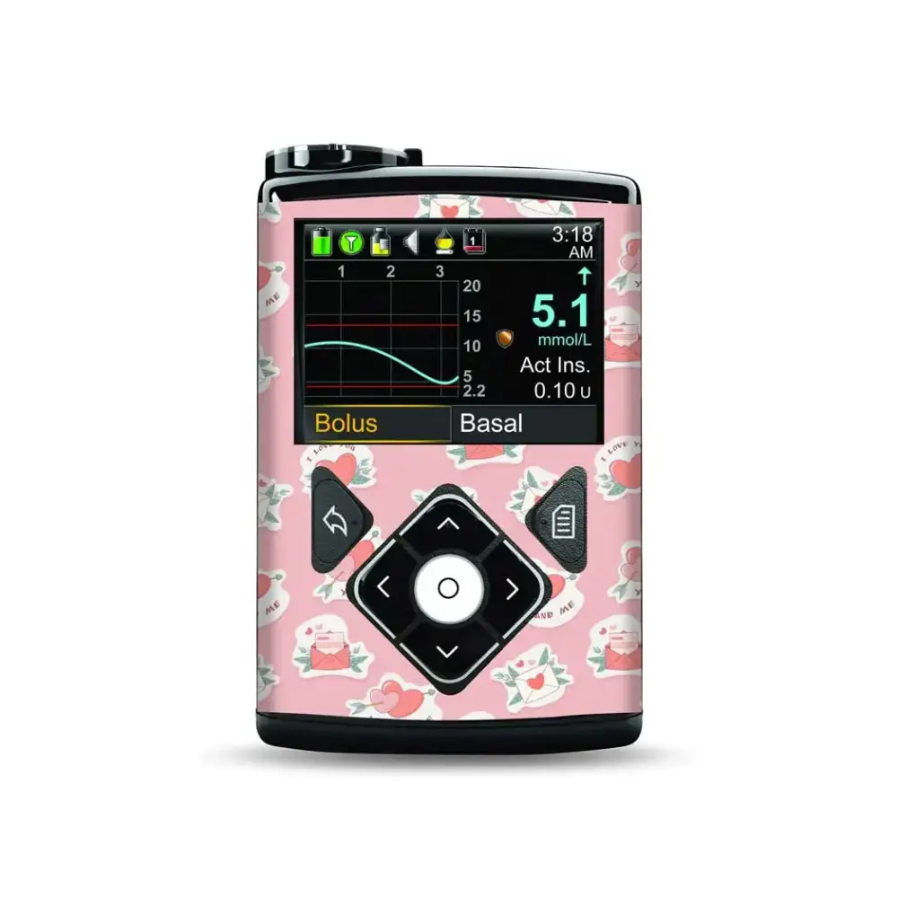 Medtronic MiniMed Insulin Pump Stickers- Valentine