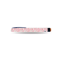 NovoRapid Flexpen with pink Valentine-themed love heart design sticker for diabetes care.