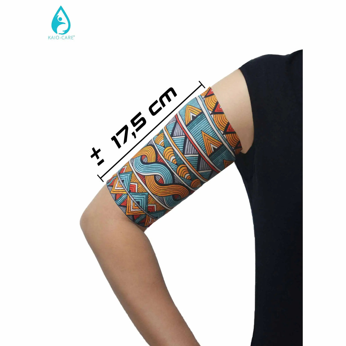 picc line arm sleeve hakuna matata print dimensions showing sizing for proper fit and secure line protection