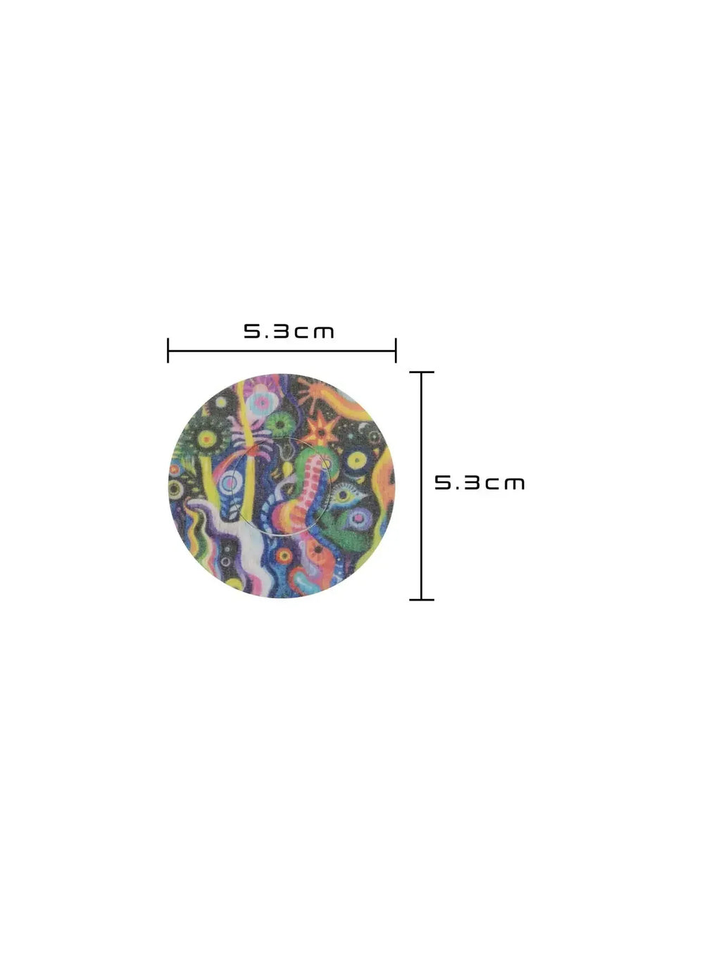 Patch adhésif FreeStyle Libre 3, motif Lucid Echo, dimensions 5,3 x 5,3 cm