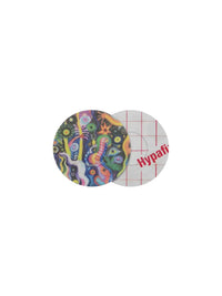 Patch adhésif FreeStyle Libre 3, motif Lucid Echo, recto et dos avec film protecteur