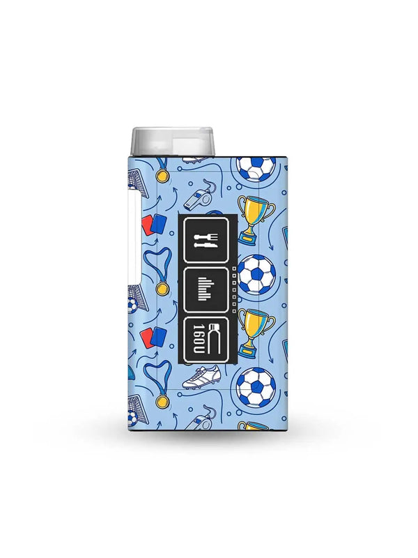 mylife ypsopump insulin pump sticker with soccer champion design for sporty and dynamic diabetes device personalization