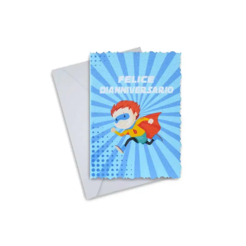 Diaversary Cards featuring vibrant illustration on high-quality canvas with matching envelope.
