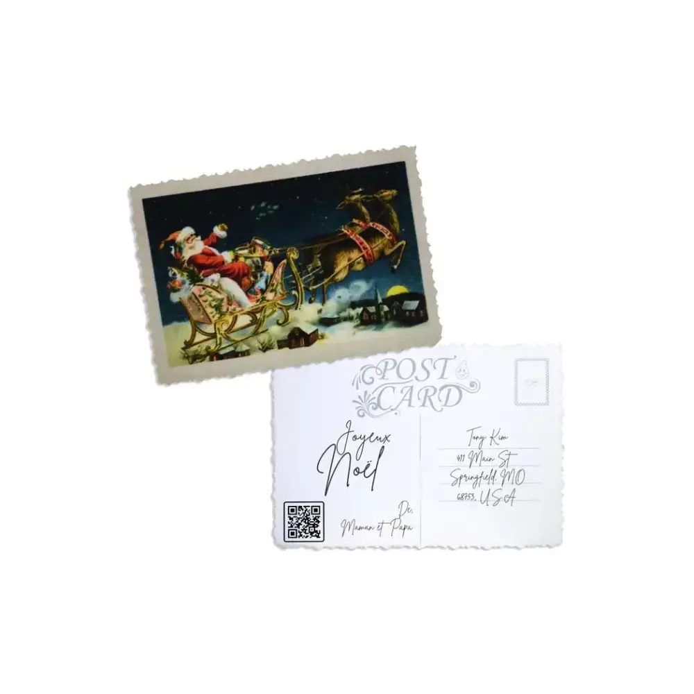 Elegant Christmas Postcard - Kaio-Cards