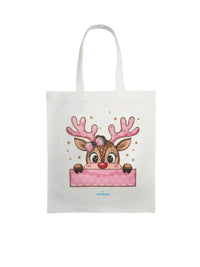 diabetes awareness christmas tote bag pretty deer design reusable festive shopping and medical bag