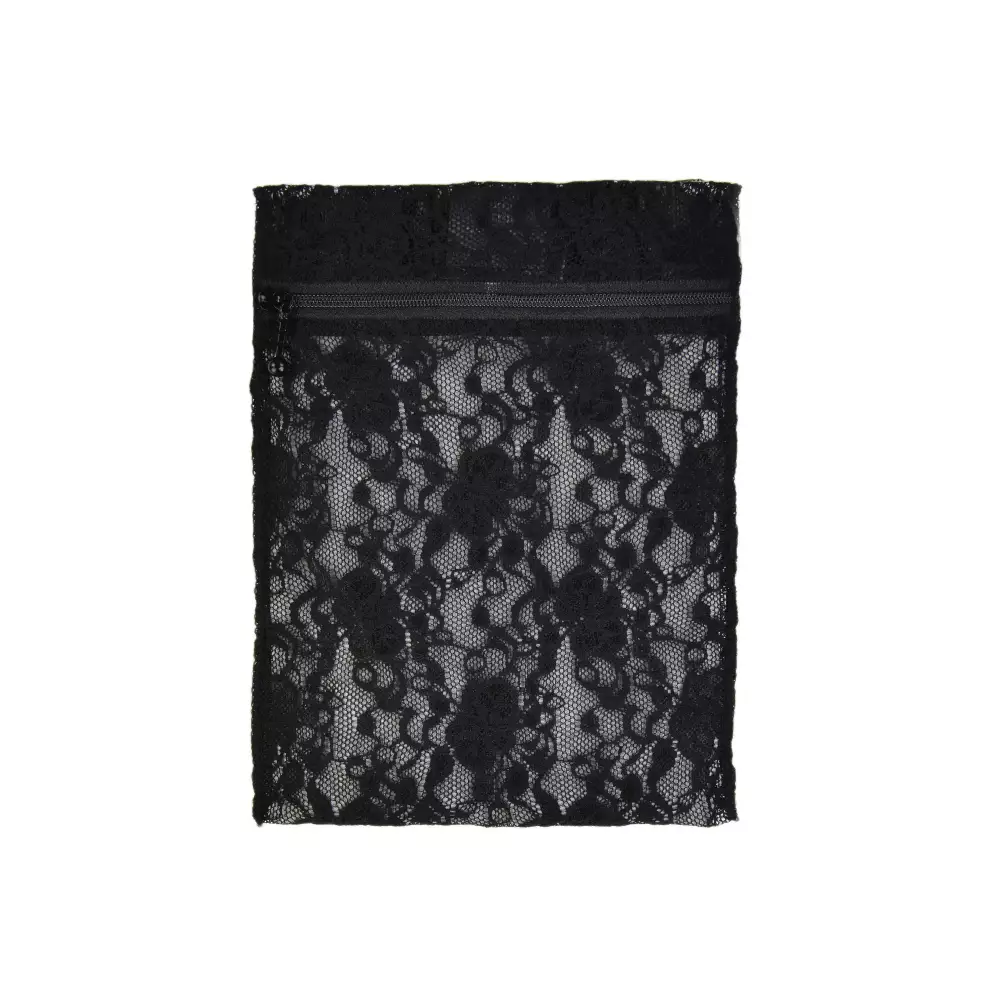 Black lace insulin cooling wallet for 4 pens or 8 vials, stylish and reusable with zipper closure