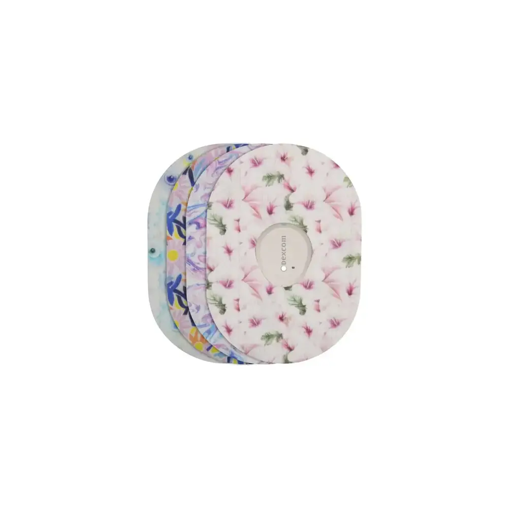Patchs adhésifs Dexcom G7, série Spring, 4 motifs empilés