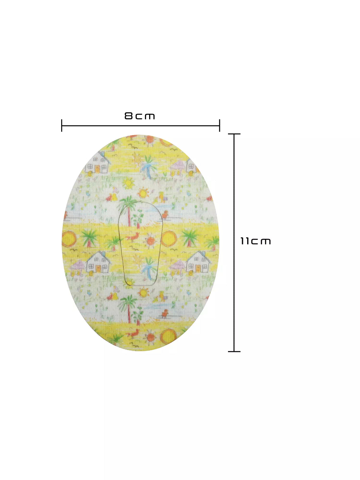 Patch adhésif Dexcom G6, motif Childhood Memories, dimensions 8 x 11 cm