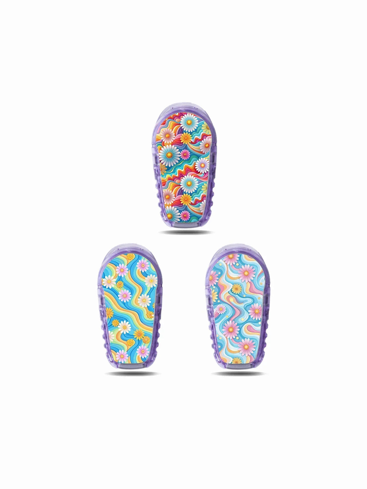Dexcom G6 Stickers Summer Edition with colorful tropical and sea creature designs for CGM sensor protection and style