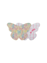 Patch adhésif Dexcom G7, forme papillon, recto et dos avec film protecteur