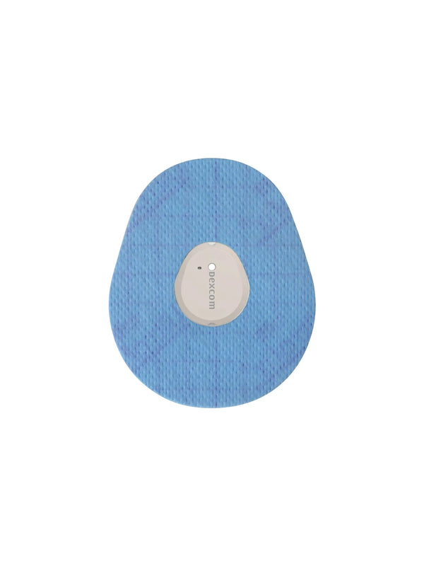 Patch adhésif Dexcom G7, forme goutte, bleu