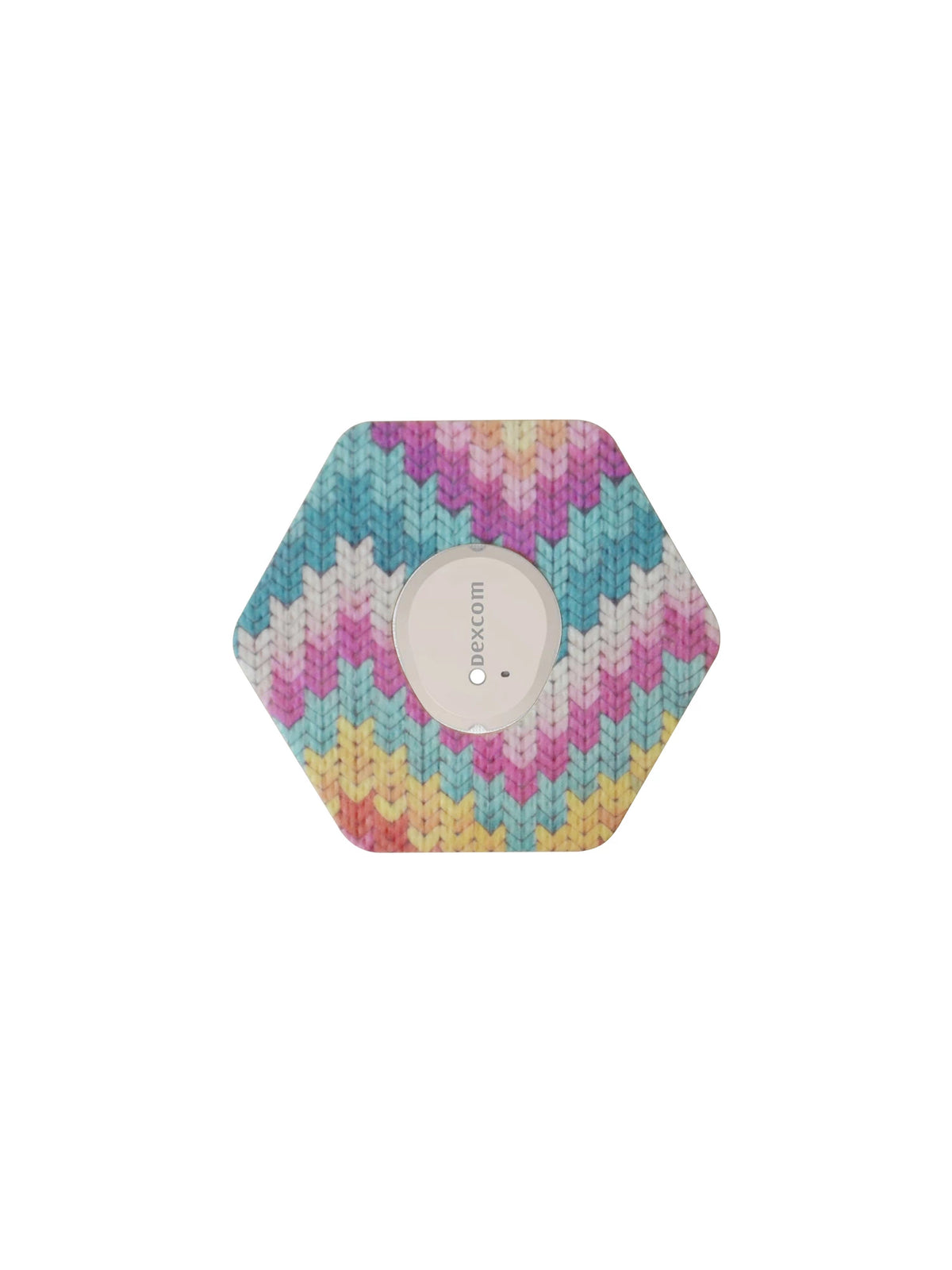 Patch adhésif Dexcom G7, forme hexagonale, motif Mosaic Drift