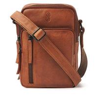 Elegant Leather Diabetes Shoulder Bag by Sweet Collections, crafted from premium cowhide leather, with multiple compartments for diabetes supplies and personal items.