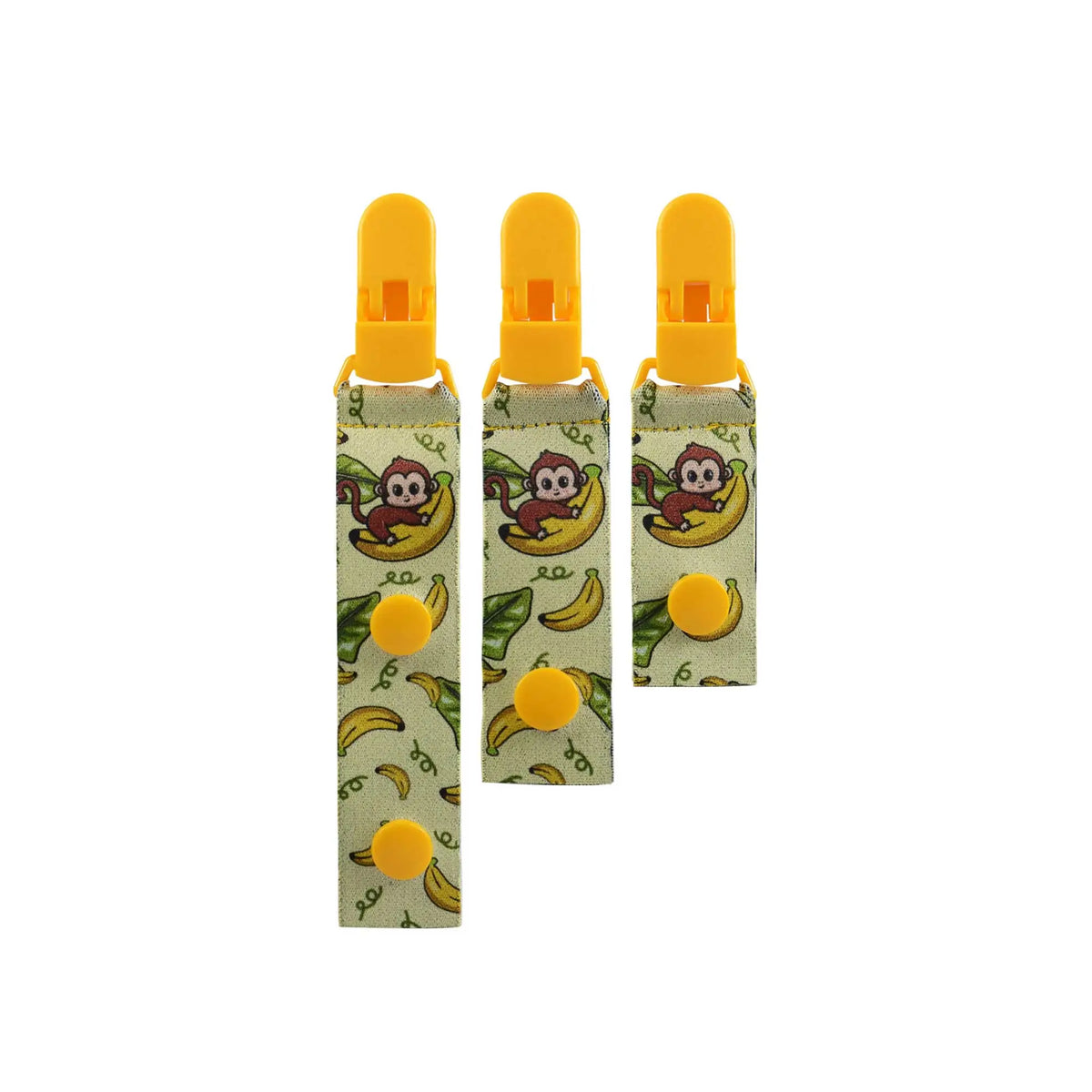 feeding tube clip kids set yellow monkey banana organizer clips set for fun and secure tubing control
