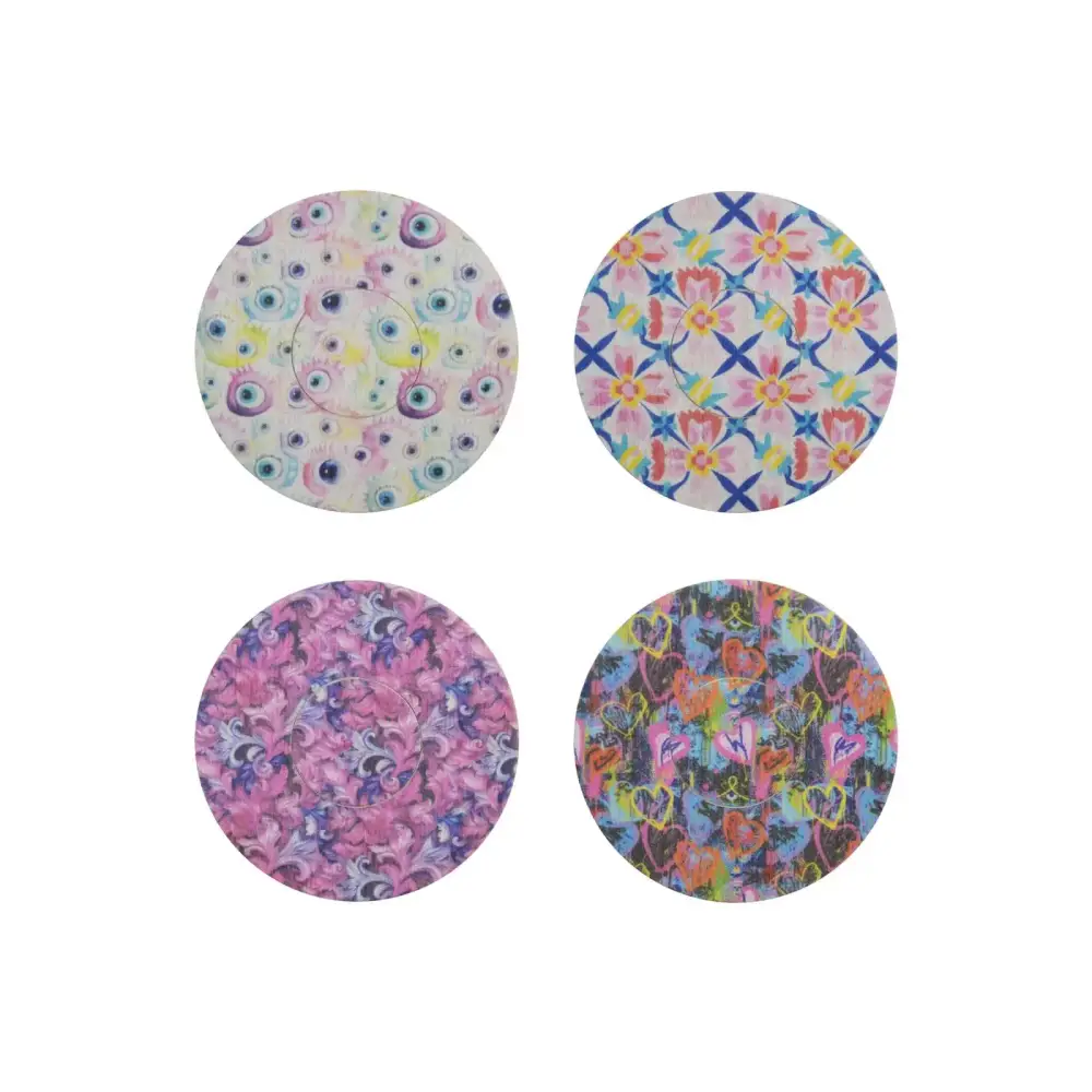 Patchs adhésifs FreeStyle Libre 2, série Spring, 4 motifs côte à côte