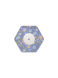 Patch adhésif FreeStyle Libre 2, forme hexagonale, motif Meadow Flowers & Leaves